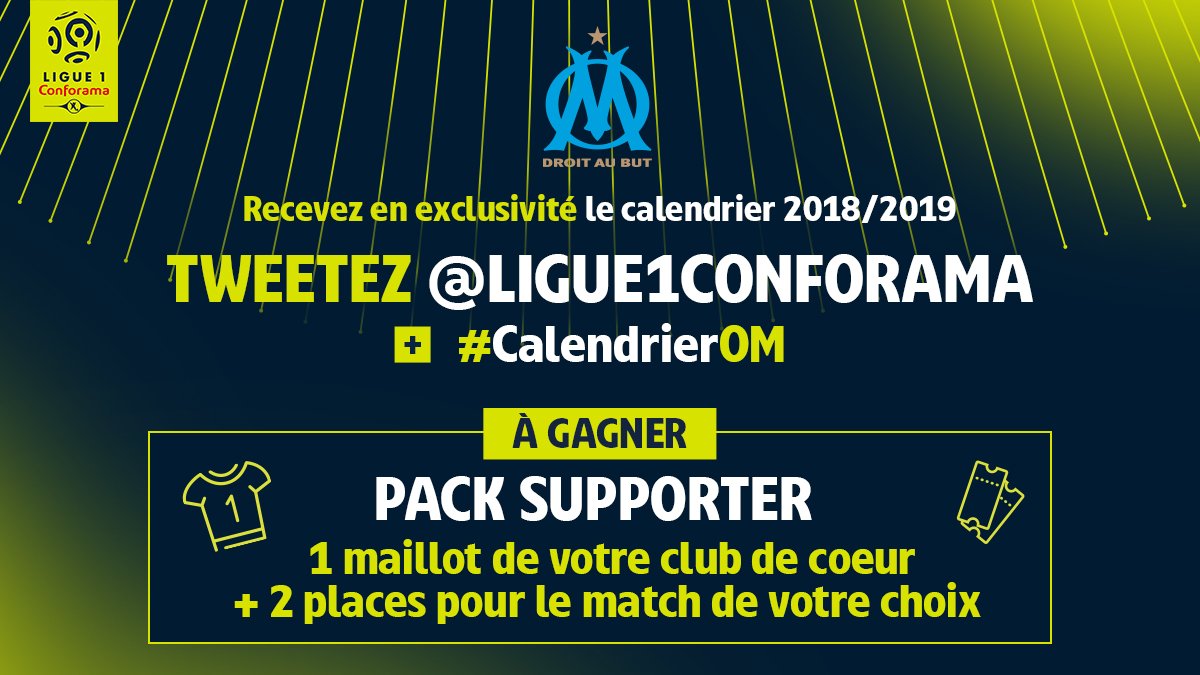 OM_Officiel's tweet photo. 🗓Le calendrier 2018/19 est sorti !
Recevez en exclusivité celui de l'OM en tweetant @Ligue1Conforama + #CalendrierOM 🔵⚪️ https://t.co/b3kxWdy78a
