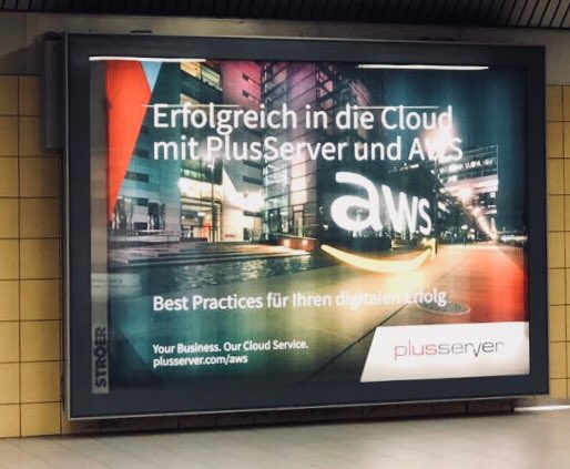 PlusServer's tweet image. #managedaws #outofhome #plakatwirkt entdeckt am Friesenplatz, Köln. ⁦@awscloud⁩