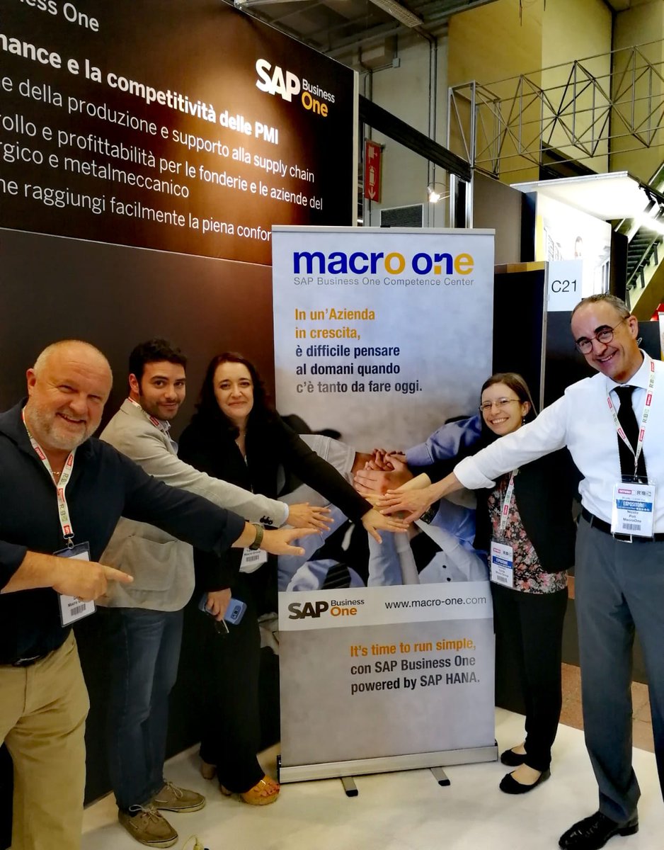 VarOneSAP's tweet photo. Macro One e Var One a SMAU Bologna 2018! #SAPBusinessOne @SAPBusinessOne @SAPItalia @smaunotes #SMAU @VarGroup #MacroOne https://t.co/lOMgXP7XpG