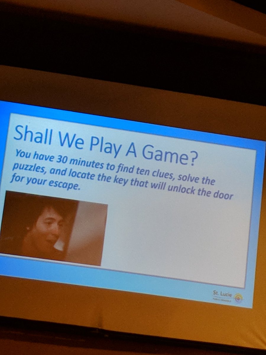 KathyBaich1's tweet photo. @StLucieSchools  Escape Room Team Building - Leadership Summit https://t.co/NNoGh3cA0Q