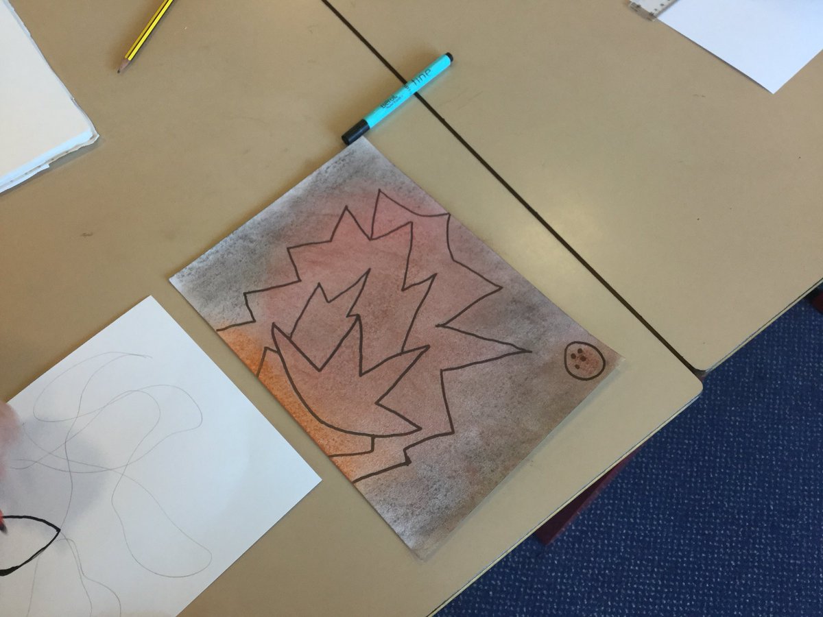 Y5SpruceClass's tweet photo. Some of our finished abstract pieces of our representations of heaven and hell. #art #pastels #heaven #hell #abstract https://t.co/9ppA8k3vDL