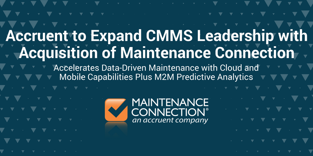 More than 56% of orcs are performing reactive maintenance, rather than preventative. Our acquisition of <a href="/MaintConnect/">MaintConnect</a> will provide the #data these orgs need to drive important business decisions. Read more:
