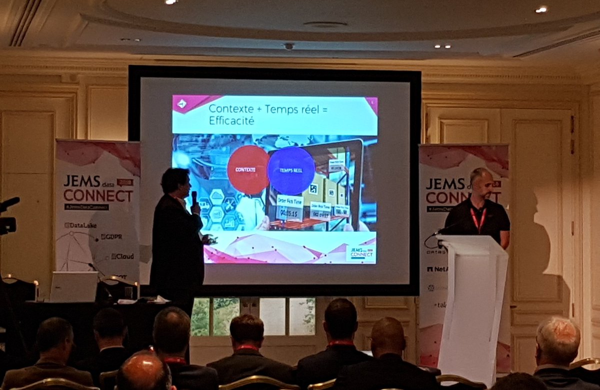 jemsgroup's tweet photo. [LIVE] Les conférences continuent au #JemsDataConnect avec notre expert @cyrillecoqueret et Rémi F. de @mapr qui nous parlent du "Multi-Cloud Data Fabric" #cloud #BigData https://t.co/EfLWRLQKhI