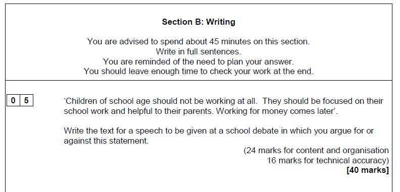 English Language Paper 2 Question 5 Example Answer : Levels 5 7 And 9 Model Answers Aqa Gcse ...