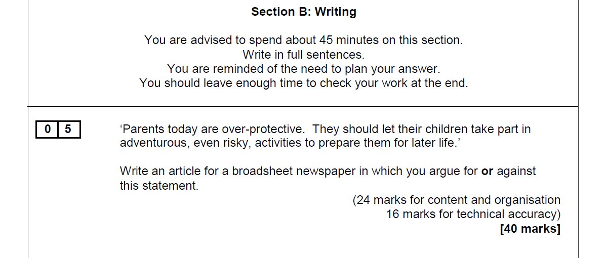 wrcEngLangLit on Twitter: "Further examples of English Language Paper 2 Question 5- Section B ...