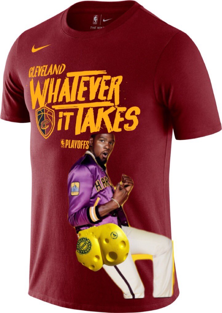 DwayneMyTubb's tweet photo. If the @cavs donโt have Cheesebutt shirts for every fan at the game on Friday, we need a new marketing team. See example shirt below
@KDTrey5 @cavsdan #WhateverItTakes #cheesebutt https://t.co/ROYJ7mS1ph