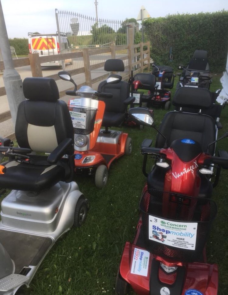 ConcernWad's tweet photo. Great first day @RoyalCornwall hiring mobility scooters and wheelchairs in our new polo shirts! https://t.co/0soST7Fnbd