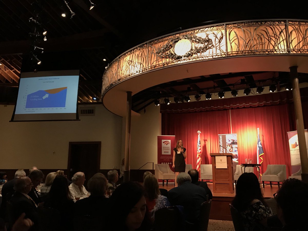 Packed room of more than 200 business &amp; community leaders in San Antonio talking about school finance. Money matters in public education. tegac.org/wp-content/upl… #txed #txedstrong #txlege