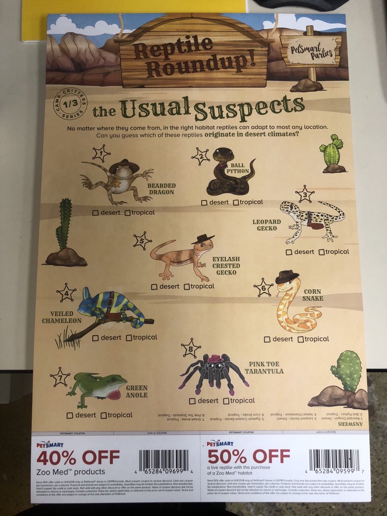 Don’t forget about our reptile roundup this Saturday June 9th 12-3! Bring the kids and animals to have a fun filled day! 🦎🐠🐢