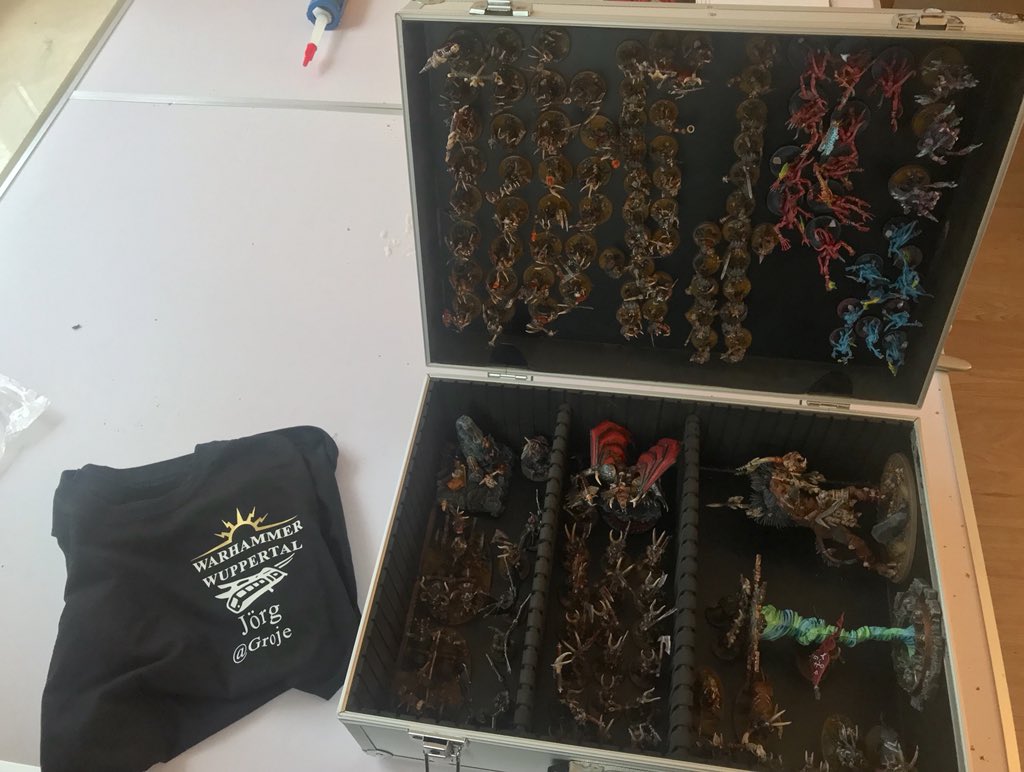 groje's tweet photo. The #Gortide is ready for #HEAT3, tomorrow morning 5 guys from Wuppertal will fly to Nottingham to give #AgeofSigmar a worthy goodbye! 
If you see, say hello, looking forward to meet the community :D https://t.co/kyaHWFOZK8