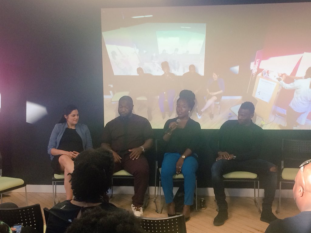 SolidarityMCR's tweet photo. Great start with our panelist speaking about their journey and their catalyst to how far they have come. #SolidarityInTech #Manchester #Diversity #BAMEInTech https://t.co/oCxK8bY2jU