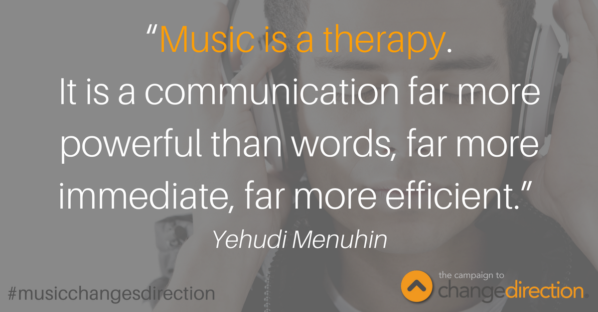giveanhour's tweet photo. Therapy can look different for everyone. We all cope with difficult situations in a different way. Music is a great way to express our thoughts and feelings without having to go into too many personal details. #MusicChangesDirection https://t.co/Te9Q8OBLhR