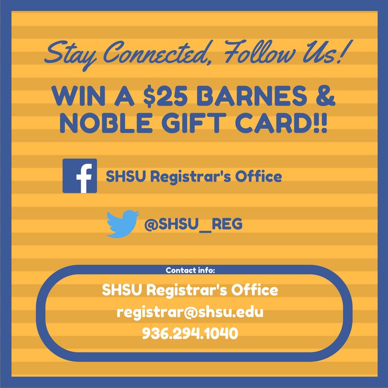 Shsu Registrar S Office On Twitter Attention Shsu22