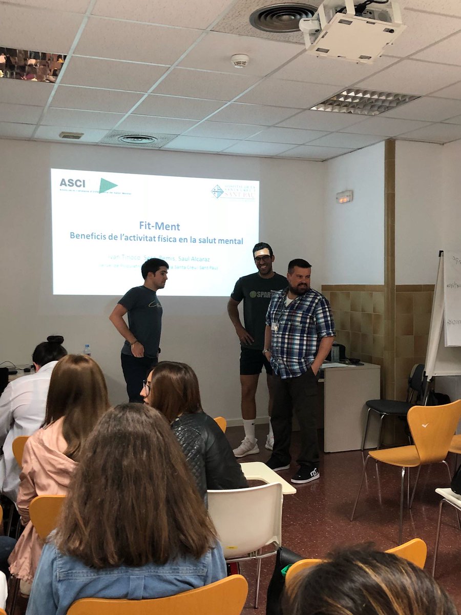 ASCISAM's tweet photo. Taller Fit-Ment . La importància de l' activitat física en la salut mental al #VCCISM #HoritzOx100 @ascisam #Gràcies @stopgo_HSP @AlcarazSaul @sremis_ @IvanTinoco90 https://t.co/DWmB69vhvd