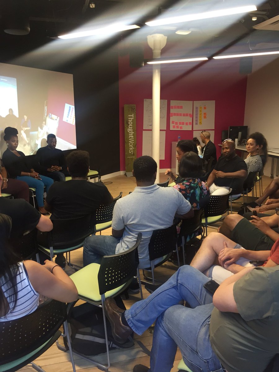 _monanderson's tweet photo. Talking about diversity in Tech with a DIVERSE audience and DIVERSE panel . LOVE IT 👌🏽@SolidarityMCR https://t.co/aGJgrOrzua