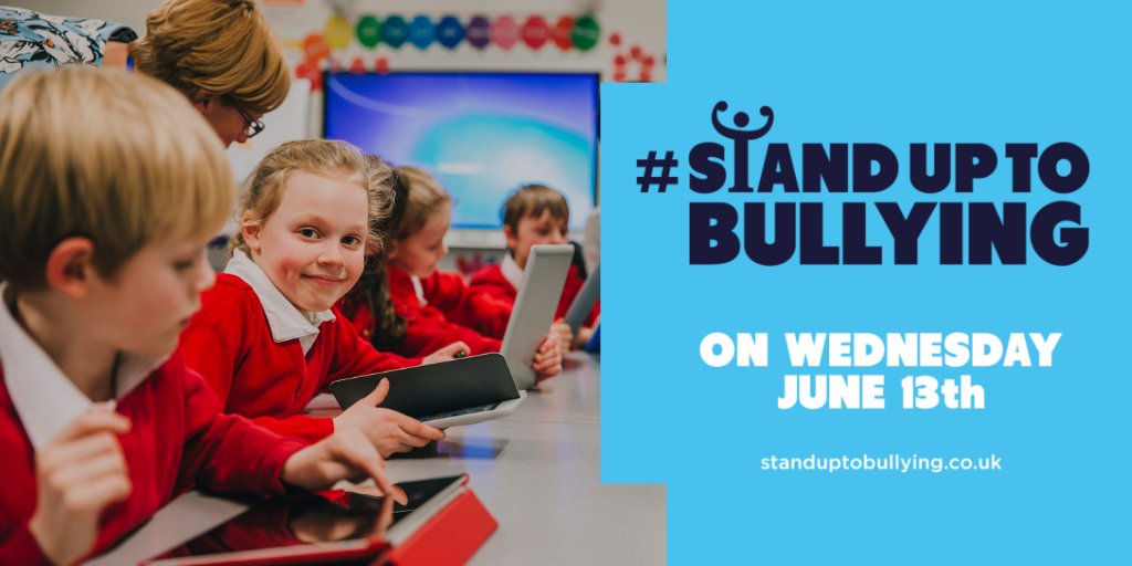 educationgovuk's tweet photo. Is your school taking part in next week's #StandUpToBullying day? #Teachers - download your school resource pack full of ideas for Wednesday 13 June, and don't forget to tag a colleague to make sure they know about this important day: https://t.co/Bgfzmq8UYs https://t.co/LwSjEnakf2