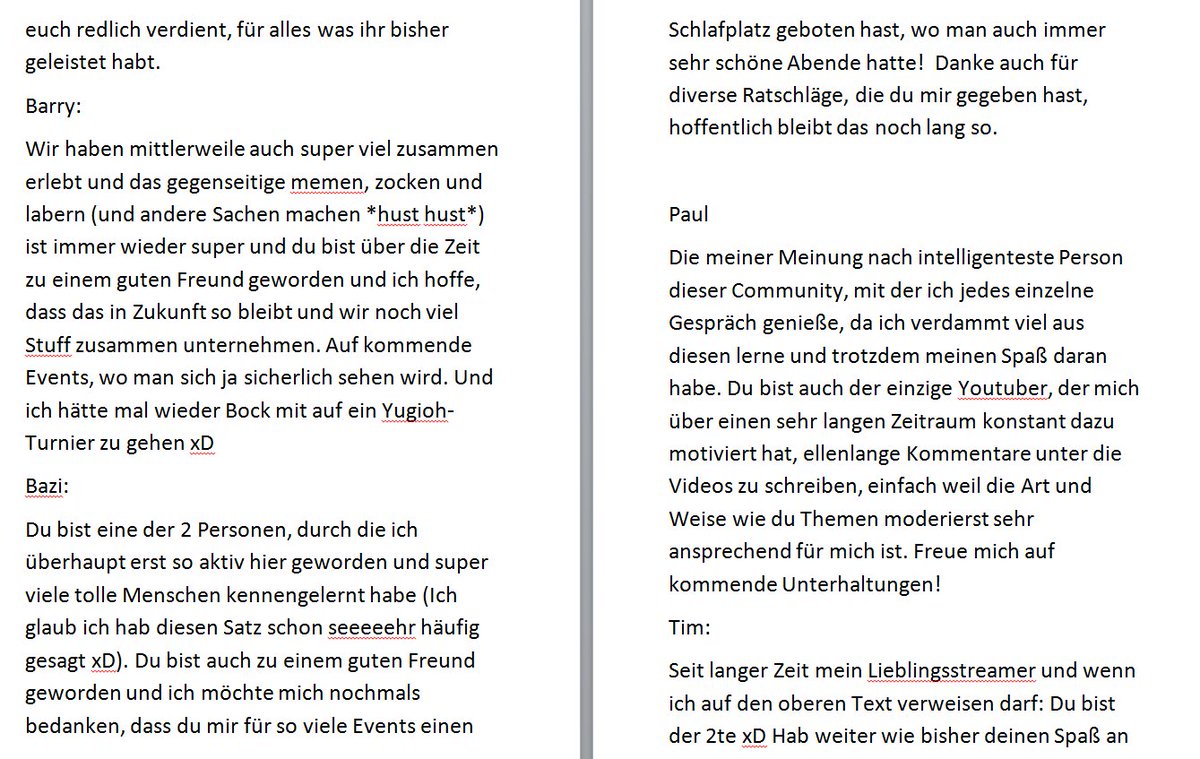 Guten langer an süßer freund text Langer Text