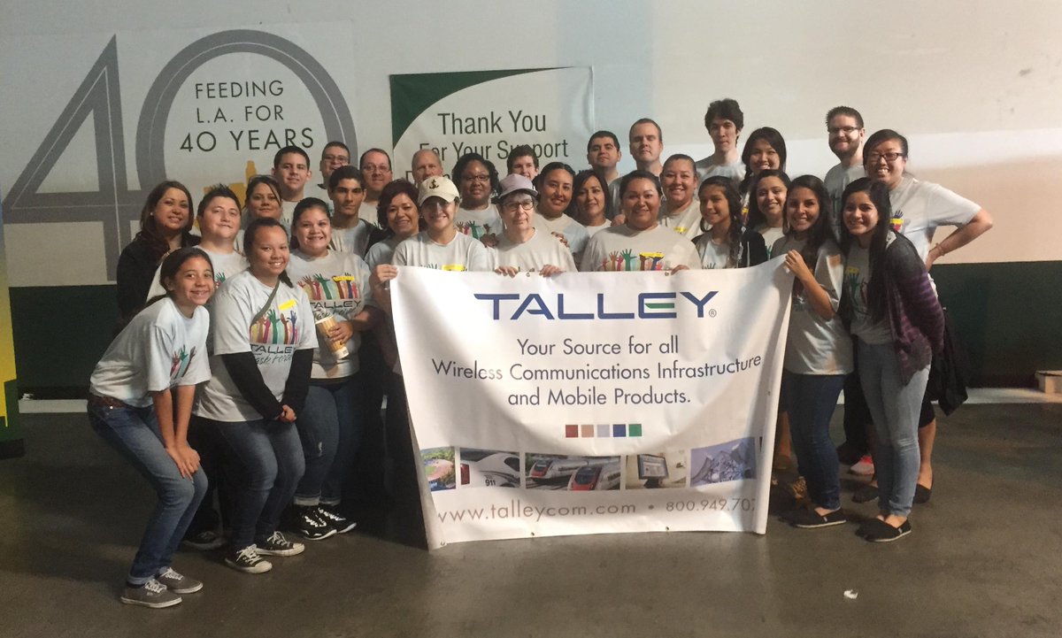 TalleyLLC's tweet photo. #TBT to 2014 when our #TalleyTaskForce volunteered at the #LosAngelesRegionalFoodBank. This organization distributes food and other essentials to children, seniors, families and other individuals in need. #Talleyinc takes pride in helping our community. https://t.co/D7azwtqpqz