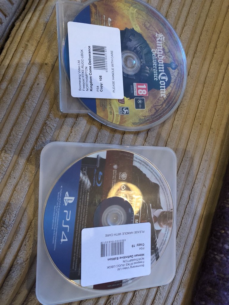 JoeH92400's tweet photo. Delivery Day! @boomeranggames #KingdomComeDeliverance #HitmanDefinitiveEdition #PS4 https://t.co/6l6ZflER9R