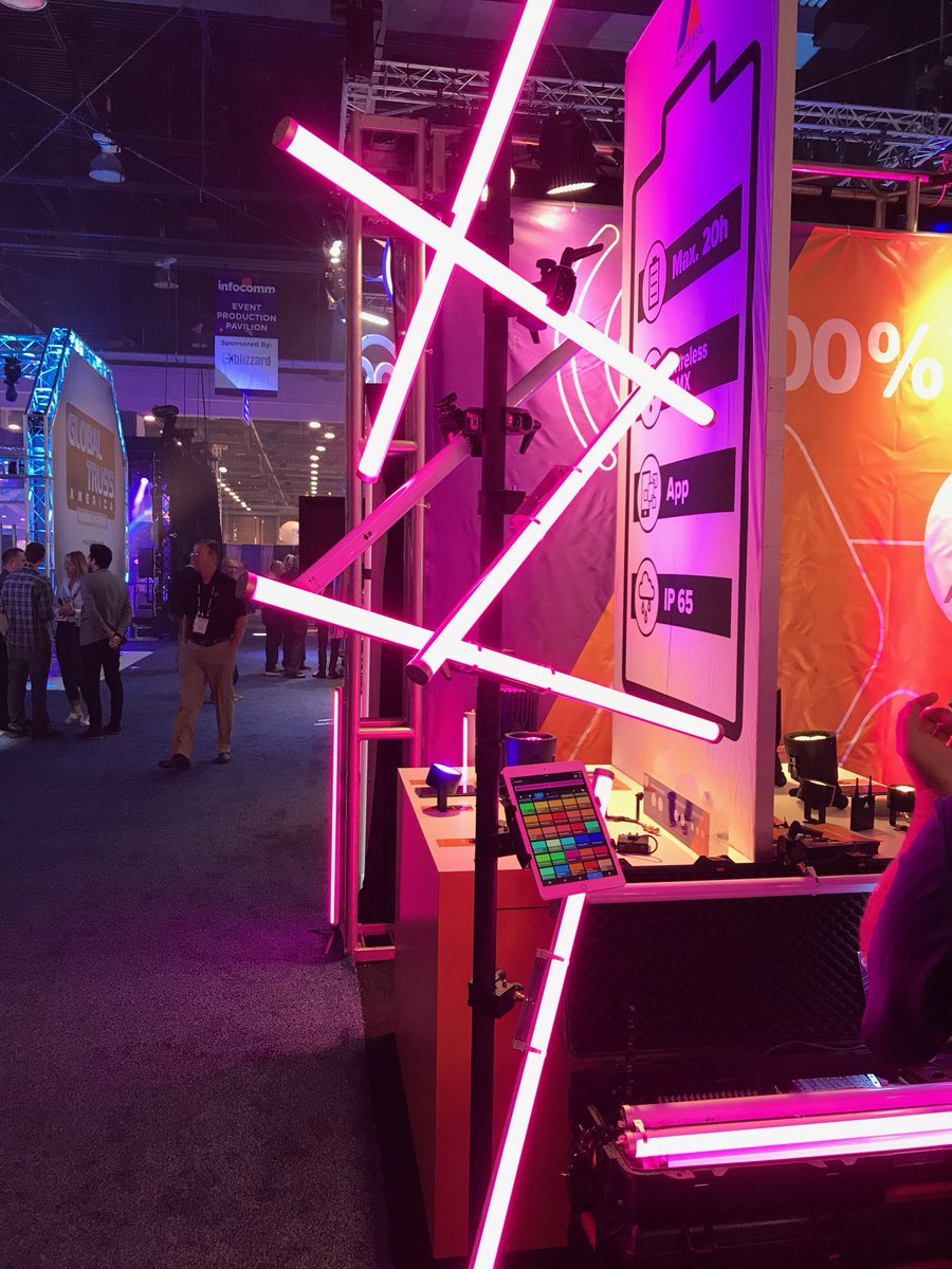 CTIAV's tweet image. Our Event Solutions guys are really loving the @Asteraofficial booth lighting displays! #avlighting #audiovisual @InfoComm #infocomm18 #avrental #liveevents #eventsolutions