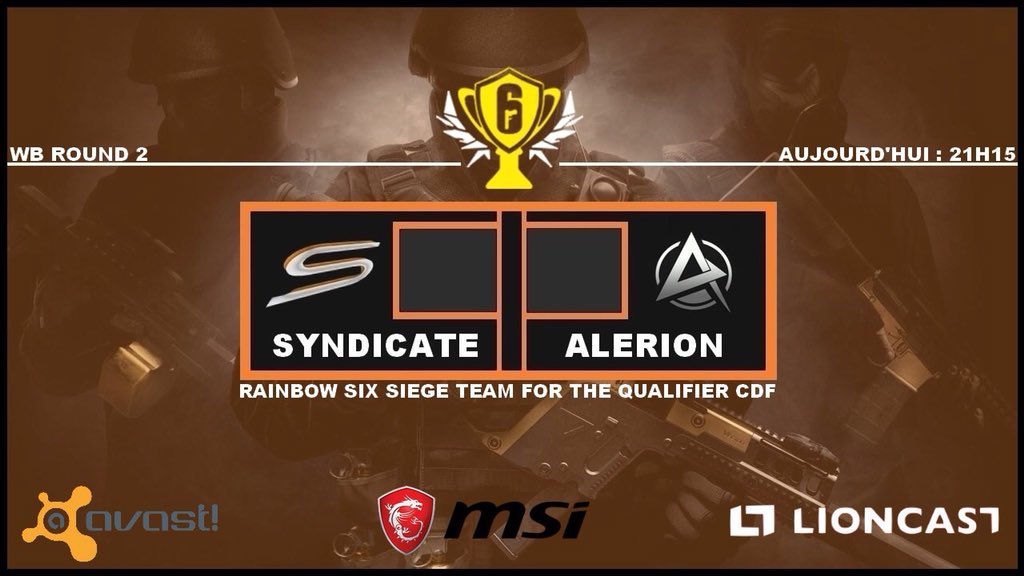 Syndicate_GG's tweet image. [#CDF2018] 

#WB 2

Notre équipe R6S sera opposé à @AlerioN_eSport pour ce Winner Bracket 2 !

GLHF les boys 👊👊👊

#SyndicateGG