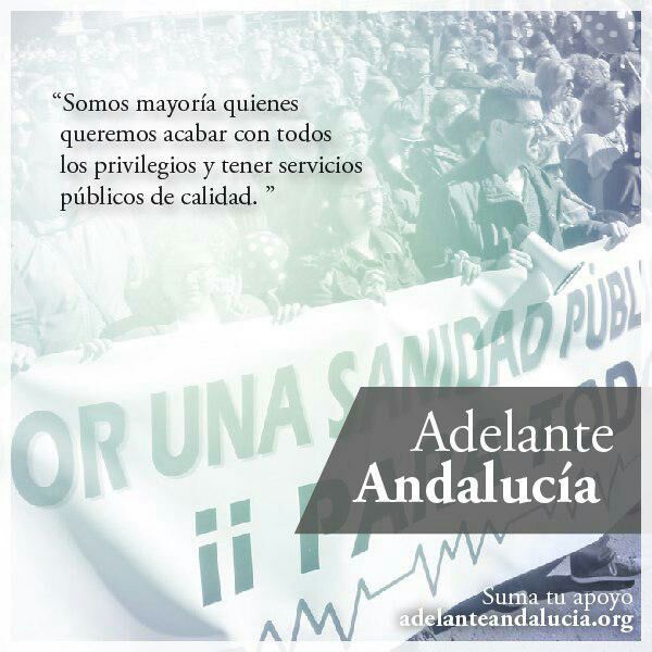 Las mareas verdes, blancas, violetas nos han demostrado el potencial de lucha de esta tierra. Sus privilegios son la precariedad de nuestros servicios públicos y sus trabajadores y trabajadoras. Esto tiene que cambiar. Únete #AdelanteAndalucía

✒️Firma: adelanteandalucia.org