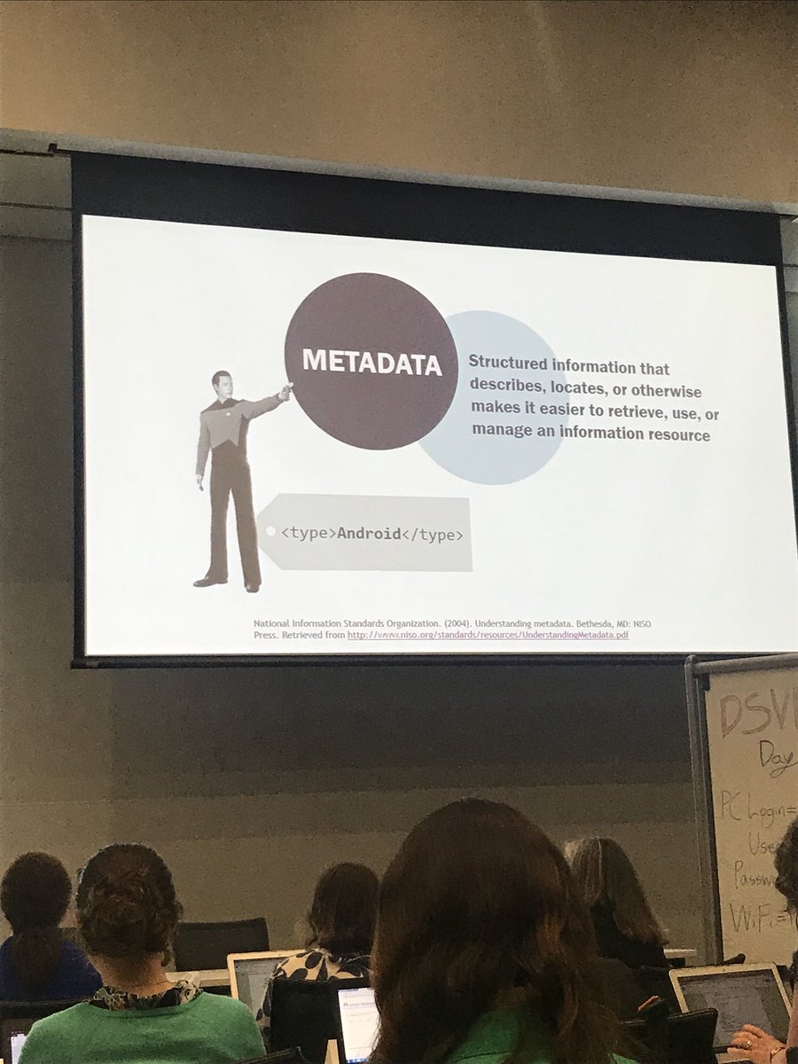 Data Description, Sharing, and Reuse with @tl_christian @Odum_Institute <a href="/ncsulibraries/">NC State University Libraries</a> #data #android #metadata #DSVIL18