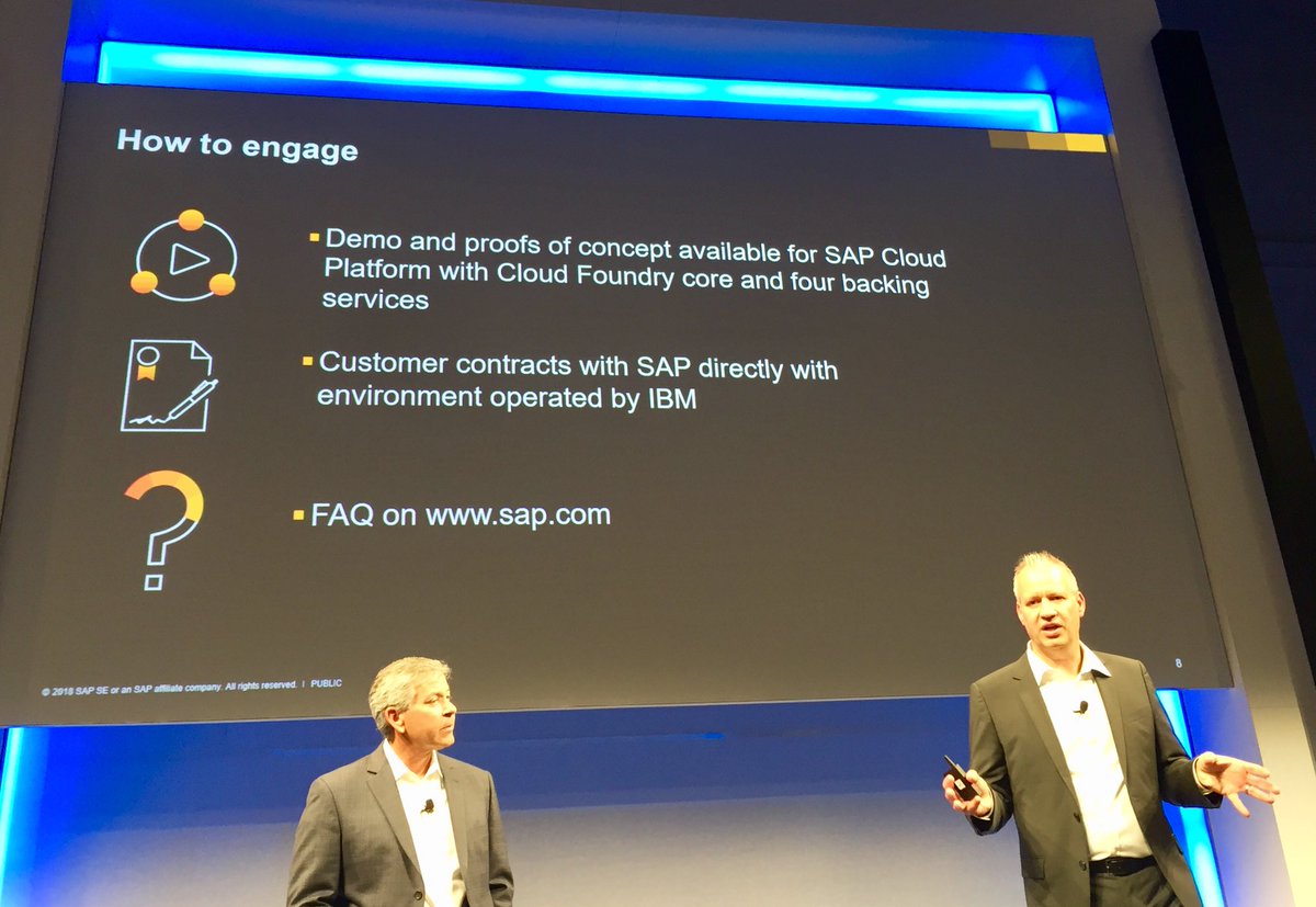 sylvie75015's tweet photo. Very exciting to see SAP announce the intent to deliver SAP Cloud Platform, private edition as a private cloud deployment on IBM Cloud. This will provide customers increased flexibility and security to drive co-innovation and increased time to value. @sapcp https://t.co/z3kUeErJsb