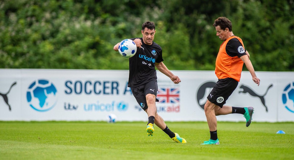 DanCarter's tweet photo. Survived my first training session today. @socceraid @UNICEF_uk https://t.co/4L4tFupAdy https://t.co/TRIeP3fQ9c