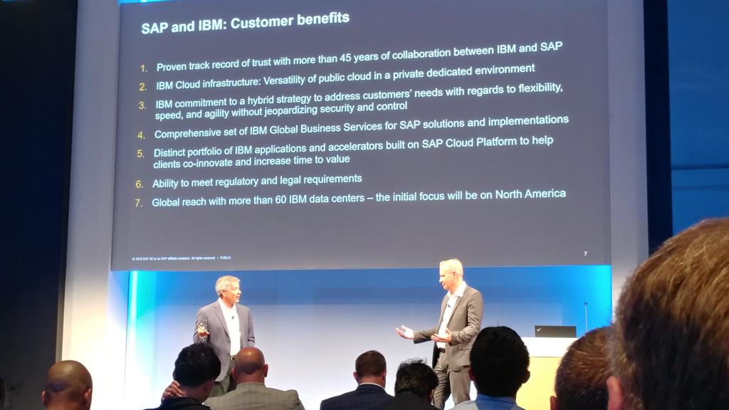 knappbc's tweet photo. Awesome to announce the SAP Cloud Platform, private edition partnership with @SAP and @IBM! https://t.co/f8MKHc3XAJ