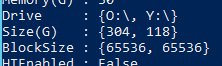 sql_learner's tweet image. #PowerShell I've a PS1 script giving the output as shown Need hlp in nice formatting with those obj in {} How to get those obj for "Drive & Size(G)" in come in neat tabular fashion with right mappings