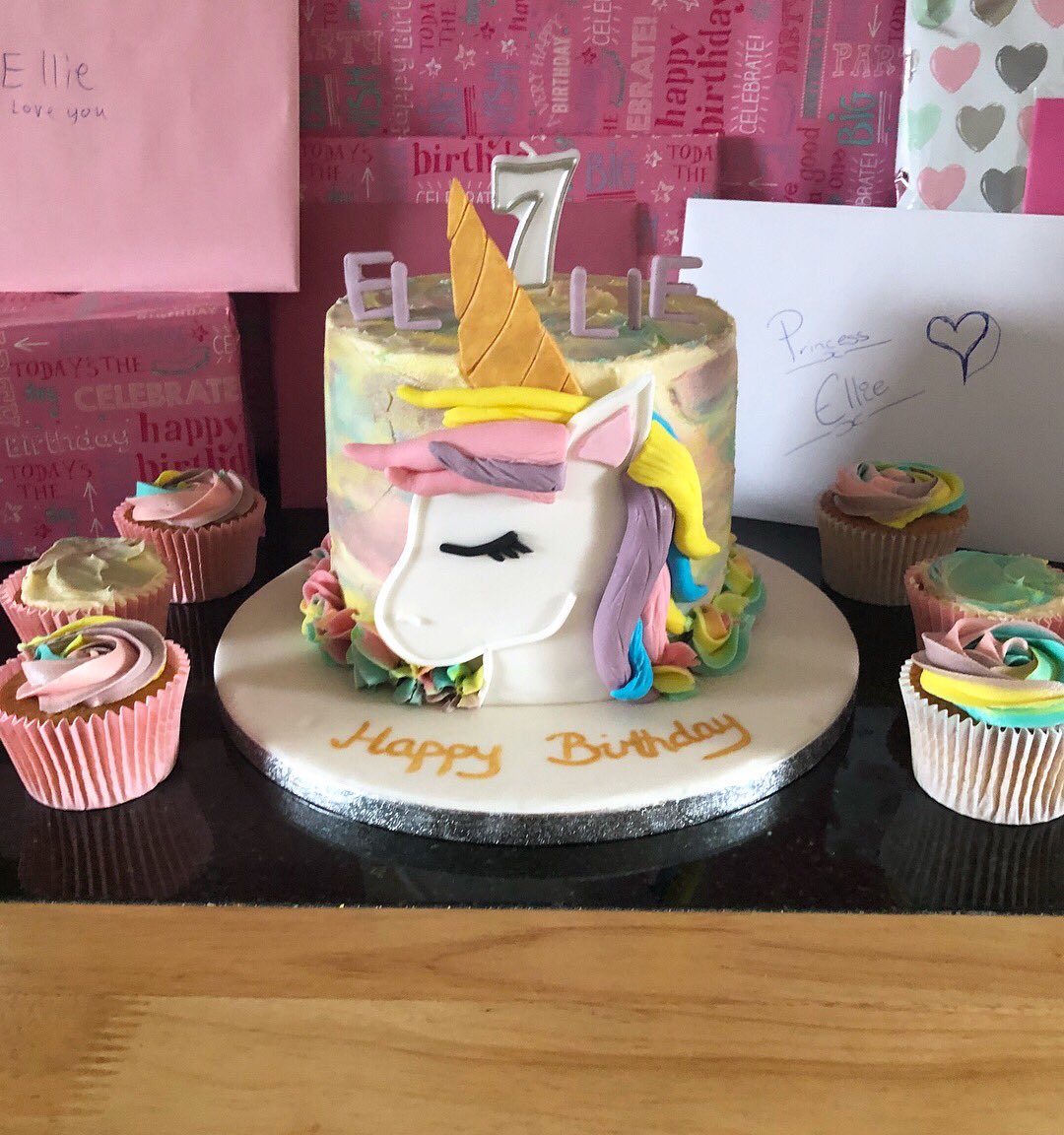 Happy 7th Birthday Cake Topper Seven 7 glitter any age Cake Custom Seventh  7yrs | eBay