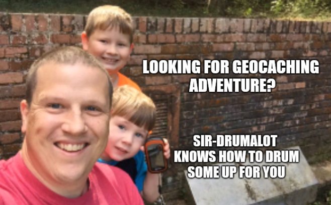 CacheCanada's tweet photo. Looking for #geocaching adventure? Check out the #YouTube  channel of @Sirdrumalot77 You'll be sure to find some there
https://t.co/koqojFN3g9

#geocaching #SirDrumalot
#Geocaching_TT #CacheCanada #USGeocachingHour 
#GCNWthursday https://t.co/J2X9lv6apK