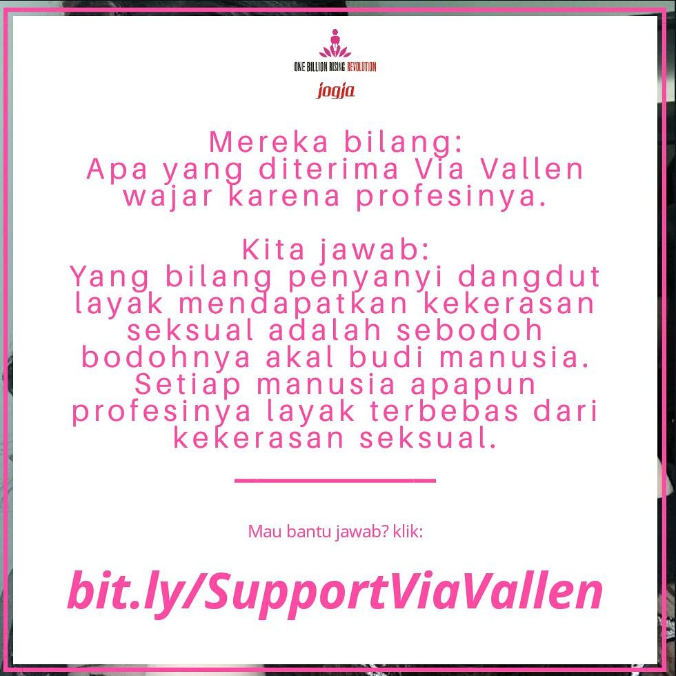 Merendahkan professi penyanyi dangdut = merendahkan perempuan. #viaVallen #MeToo #sayajuga