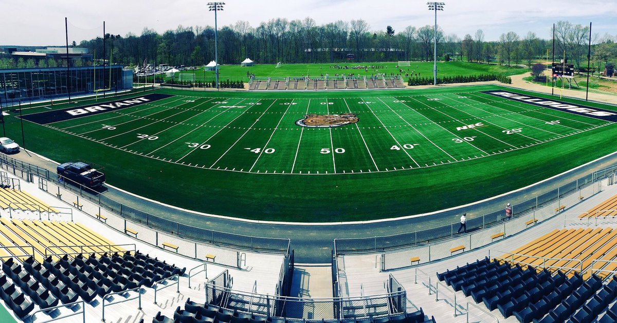 CoachVBisonHC's tweet photo. Just about a week away from #playingfast in Smithfield. Come showcase your skills while we showcase our unbelievable facilities and beautiful campus. Great FCS facilites! You will MAX out w/ @BryantUFootball @BryantUniv https://t.co/rV27dutP3T