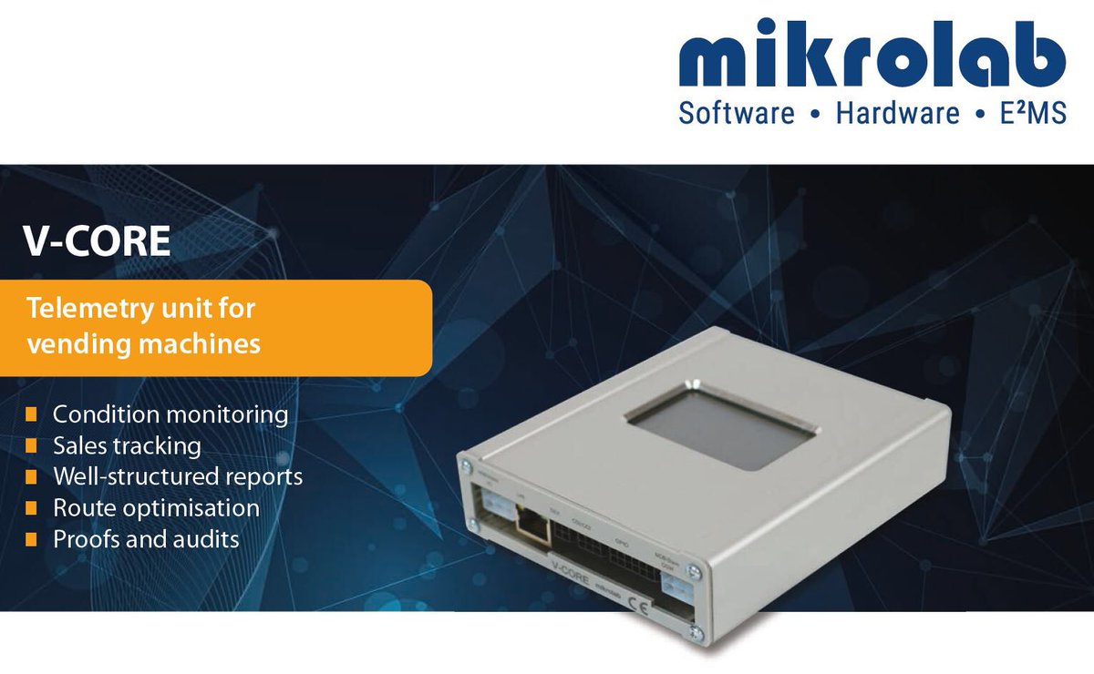 M2MInside's tweet photo. Start of a fruitful cooperation with #Mikrolab Integrated #telemetry System for #Vending. Discussed @venditalia. Disruptive on #API #cost reduction, #route #planning and #flexibility https://t.co/B9gZ0HjSct