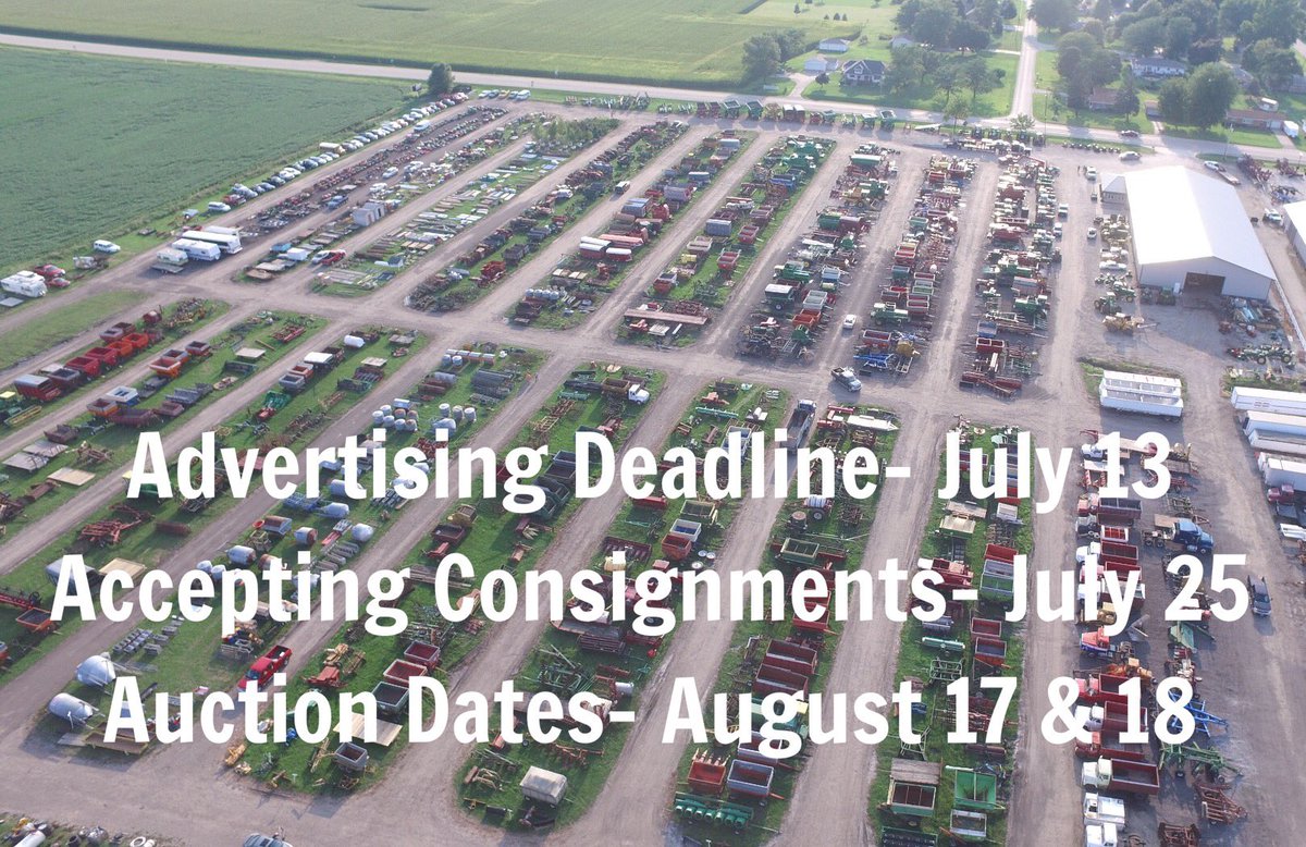Anderson_Ent_Eq's tweet photo. Hatzer &amp; Nordstrom Consignment Auction Important Dates! Call us with any questions! https://t.co/o7O1Hx9UKg