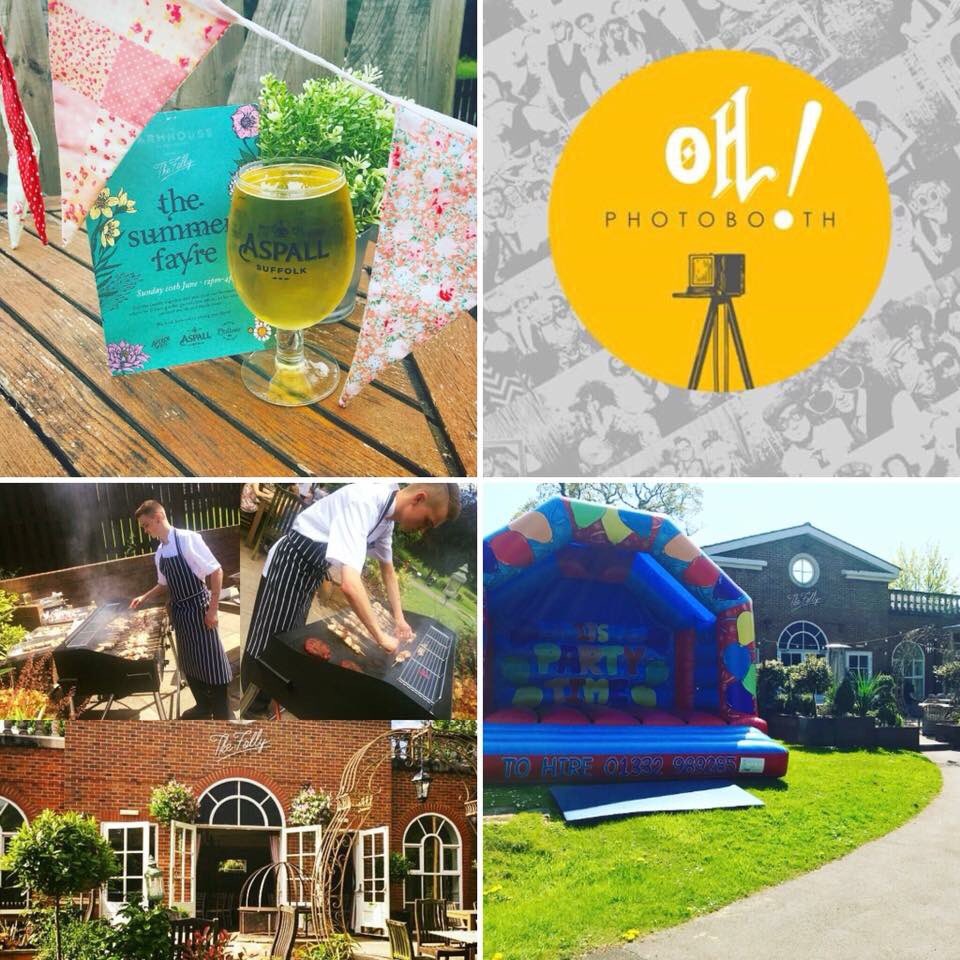 homeofthefolly's tweet photo. So excited for the Summer Fayre, Sunday 10th June! 

🍸 241 Aperol Spritz and Bombay Sapphire
🍻 £3.50 Estrella Damm and Aspall
🎶 Live music 
🎉 Bouncy castle, sumo suits, bungee run 
📸 Photobooth Oh Photobooth
🍦 Ice cream Daltons Dairy
🦁 Face painting 
🌭 BBQ 
🍔 Hog roast https://t.co/U6ZaeFfKPX