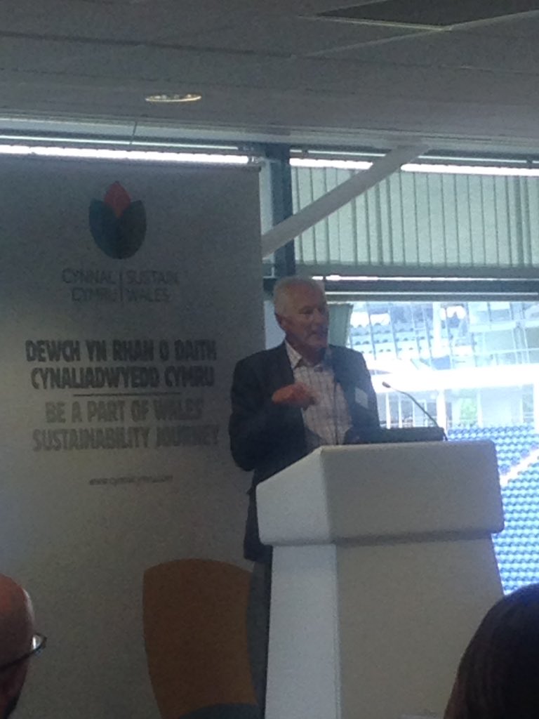 CynnalCymru's tweet photo. @garybrace summarises today. Celebrating how far Wales has come on it's sustainability journey and looking toward the future in the form of actions  #SWSummit #PassOnPlastic #procurement https://t.co/RkQ39E1ecJ
