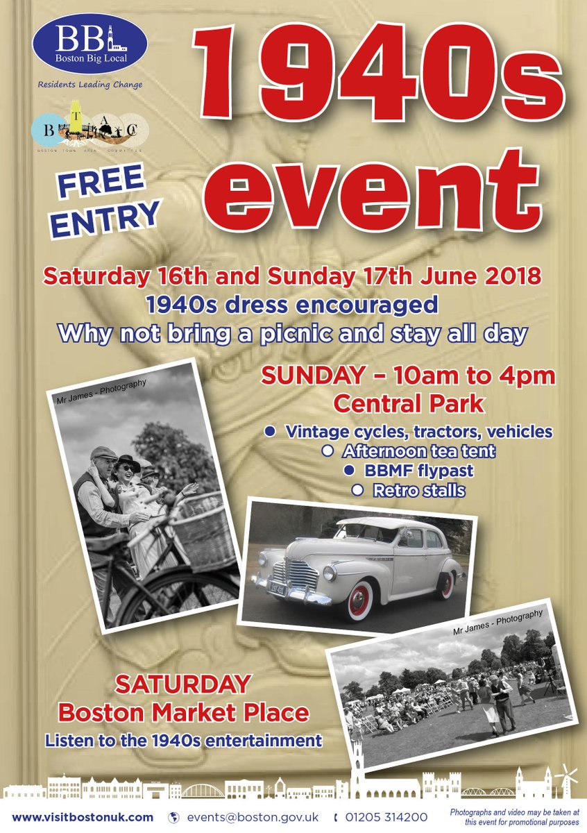 Bostonboro's tweet photo. Victory Rolls to Pompadours - are you dressing for up the 1940s event in Boston @bostonbiglocal #1940s #events #dayout #visitbostonuk #backintime https://t.co/EwcfnJTFEg