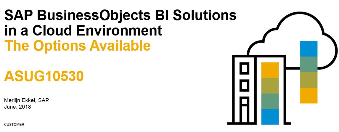 ASUG_BI's tweet photo. TODAY: 11:00 AM SAP BusinessObjects Business Intelligence Solutions in a Cloud Environment: The Options Available S320A ASUG10530 https://t.co/F1eCG8uKMZ https://t.co/GukHd7cd9c