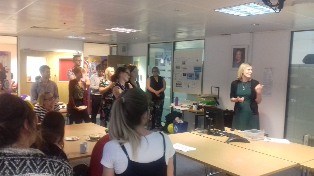 TheStrokeAssoc's tweet photo. The staff here in Stroke House have come together to celebrate the progress weโve made with our campaign for a #NewEra for Stroke. #ThankYouTea https://t.co/FLA7lVtDcy