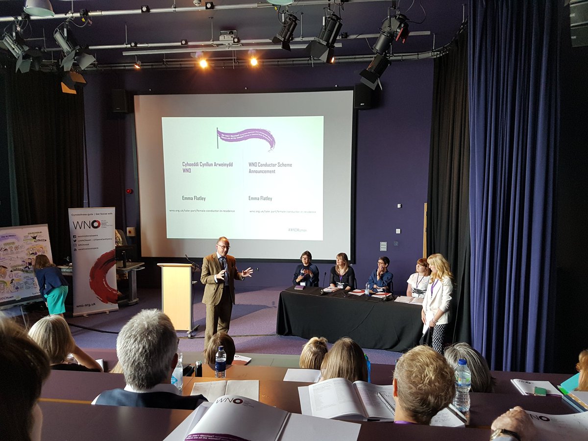 leothomson's tweet photo. #WNOwomen @FlatleyEmma Nick Winter launch @WNOtweet's Women Conductor initiative https://t.co/W8xCKVRfmC