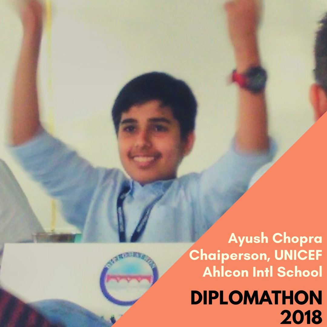 Ayushchopra24's tweet photo. Do read my experience as the Chairperson-UNICEF at #Diplomathon 2018 https://t.co/lSrqdNJgHE https://t.co/fy55pFwfON