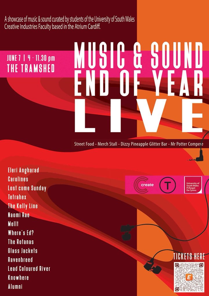 Get yourselves down to The Tramshed to watch some great USW artists! 4pm!