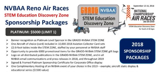 NVBAA's tweet photo. Be a part of  #America's #1 #Youth #Aviation #STEM #Education Program at the #2018 #Reno #Air #Races @RenoAirRaces https://t.co/caD5UVly7f https://t.co/tVFVEacGF4