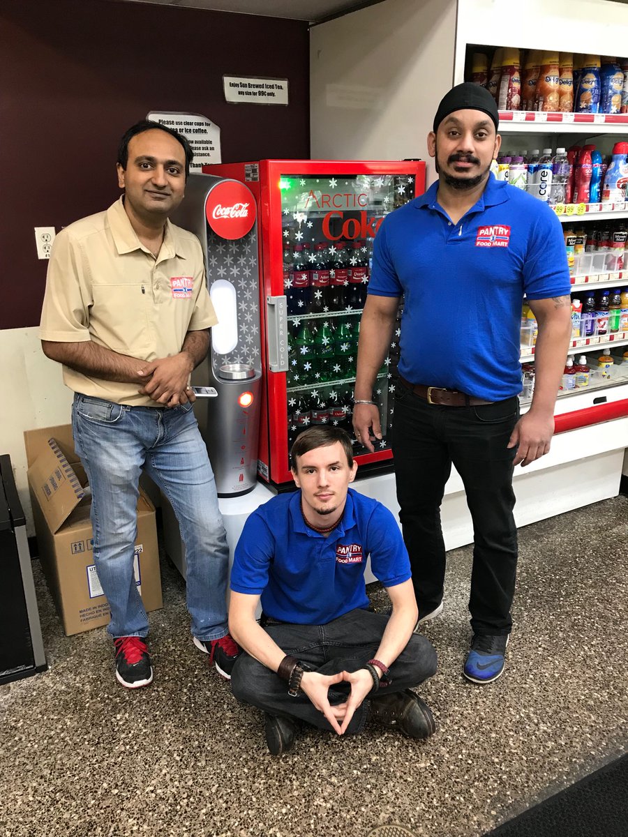 putty1958's tweet photo. The Arctic cooler has arrived at Pantry 1 in Glassboro!  Thanks Prem for being a great ⁦@LibertyCocaCola⁩ partner. https://t.co/e4rO9Bl8Fi