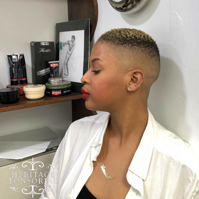 HeritageTo's tweet photo. QUEEN👑👑👑 Mark the Creative strikes again, and this time, it's for the ladies! 

Do something daring with your look, you're in good hands! 
#NubianPower #Queen #ShortHairDontCare https://t.co/wyd4y8SPTz