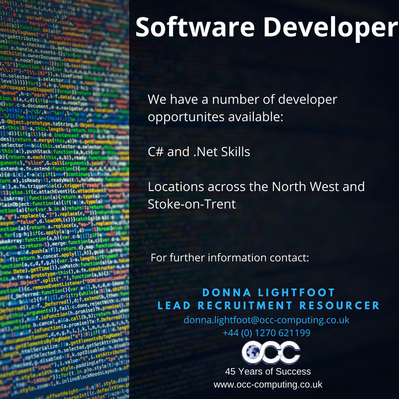 Lots of amazing Developer opportunities available at the moment. Get in touch now for more information! #developeropportunities #itdeveloper #dotnetdeveloper #northwestjobs #stokejobs