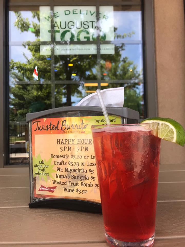 New specialty drink at #TwistedBurrito

Introducing the Keanu Breeze: 
<a href="/BoldRock/">Bold Rock</a> Hard Cider Blackberry Cider, <a href="/BudLightRitasMx/">Bud Light Ritas</a> Strawberryrita and a splash of sprite.  
Just like a “cool breeze over the mountain”

**Enjoy Responsibly**